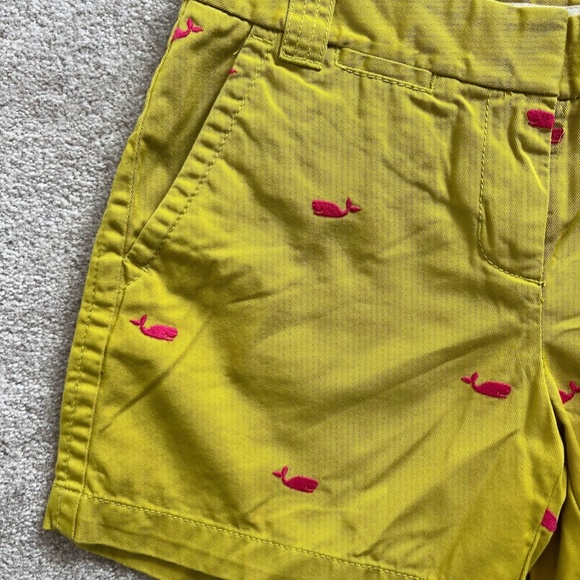 J. Crew Classic 4.5” Chino Whale Critter Shorts Mustard Yellow Size 2 - Picture 3 of 7